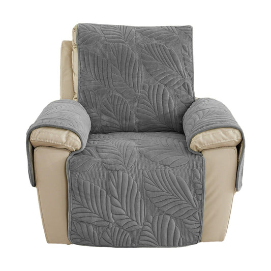 Recliner Chair Cover Sofa Slipcover Couch Protector with Side Pocket Dark Grey