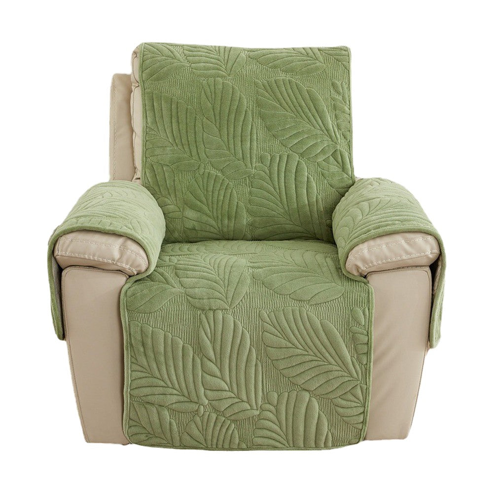 Recliner Chair Cover Sofa Slipcover Couch Protector with Side Pocket Green