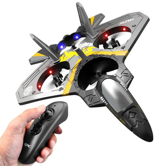 V17 Remote Control Stunt Plane 2.4 GHz RC Airplanes Helicopter Quadcopter with LED Lights Silver