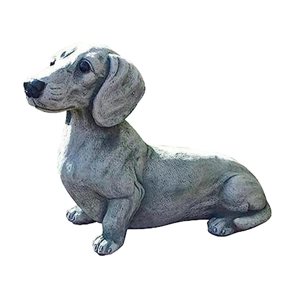 Garden Dachshund Dog Statue Dog Figurine Garden Ornament Outdoor Courtyard Decor