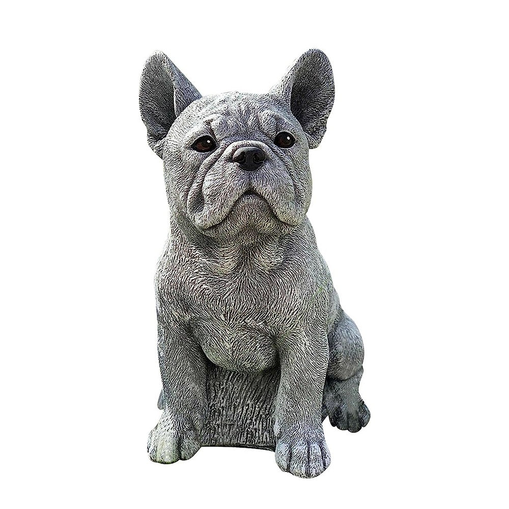 Garden Bulldog Dog Statue Dog Figurine Garden Ornament Outdoor Courtyard Decor
