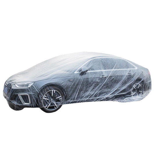 4Pcs Universal Clear Disposable Car Cover Temporary Rain Dust Car Cover for Sedan SUVs