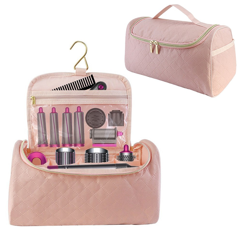 Travel Storage Bag Organizer for Dyson Airwrap Styler and Attachments Pink