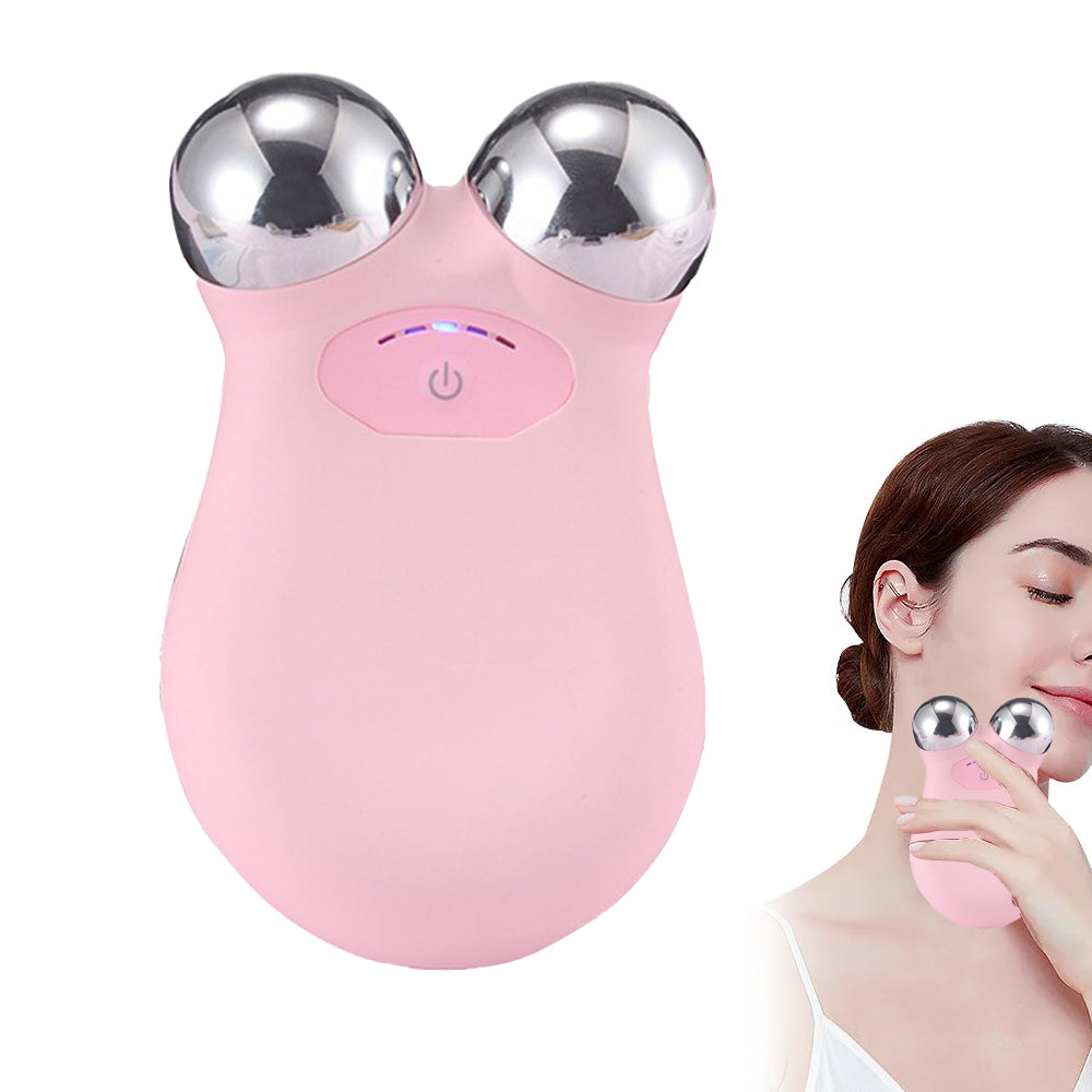 Microcurrent Face Skin Tightening Lifting Device Facial Beauty Machine Pink