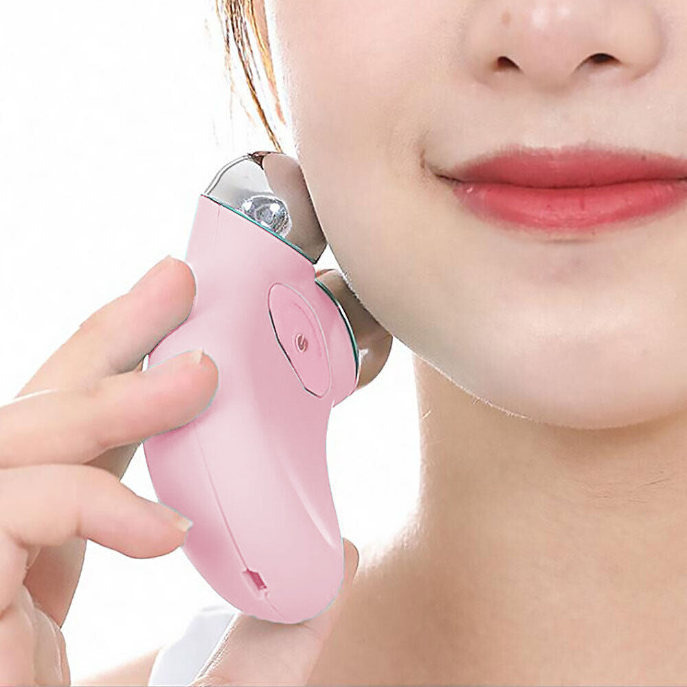 Microcurrent Face Skin Tightening Lifting Device Facial Beauty Machine Pink