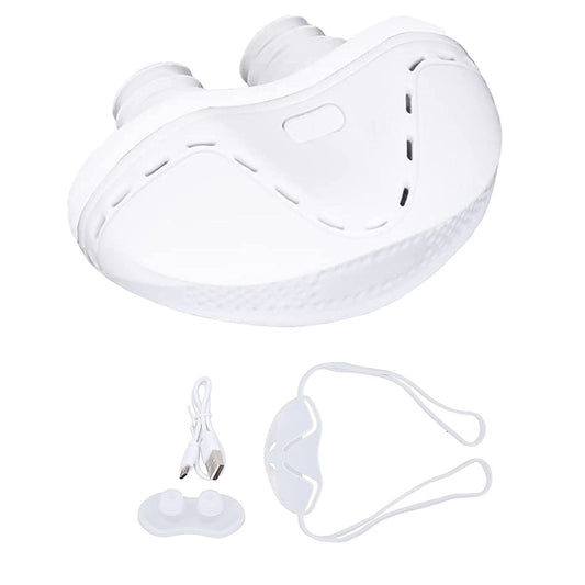 Electric Anti Snoring Device Sleep Noise Stop Snore Aid Stopper White