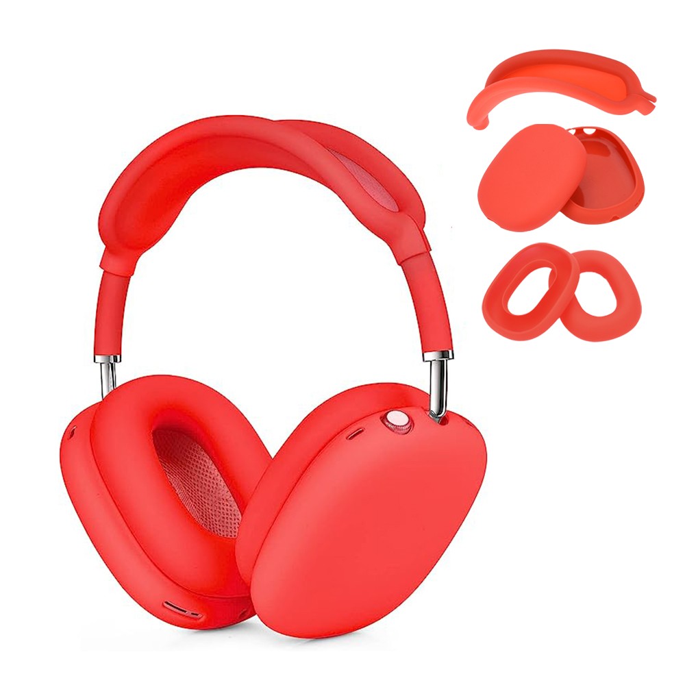 For Apple AirPods Max Headphones Case Full Set Silicone Protective Cover Red