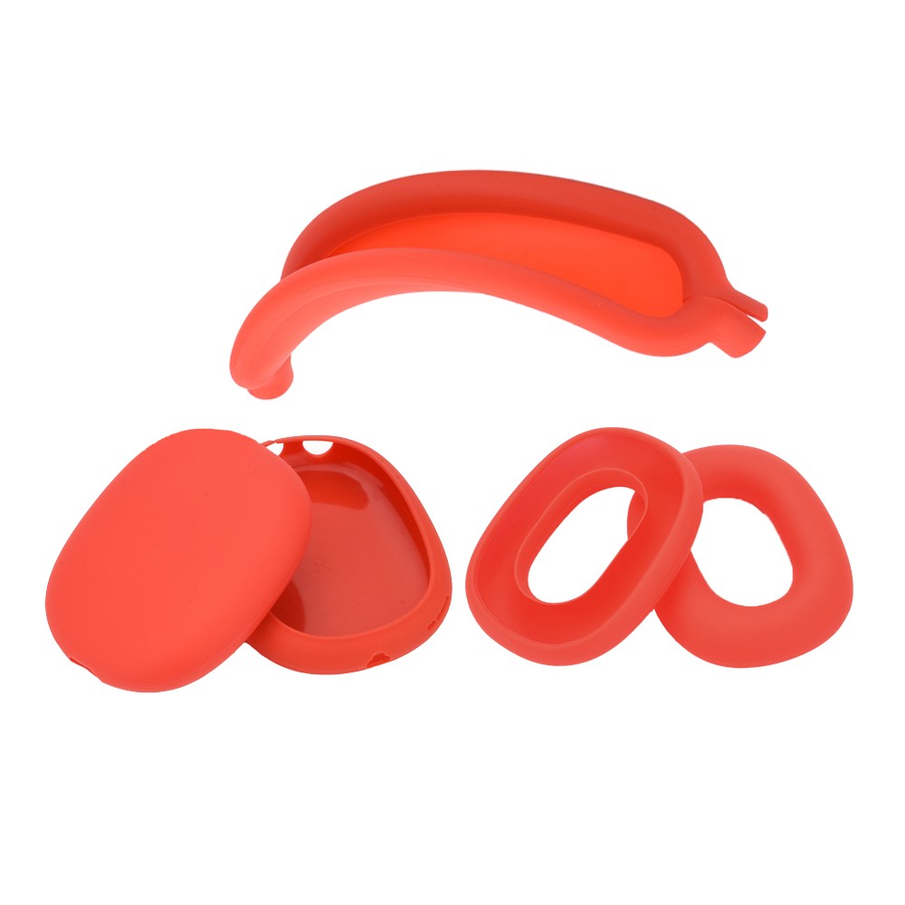 For Apple AirPods Max Headphones Case Full Set Silicone Protective Cover Red