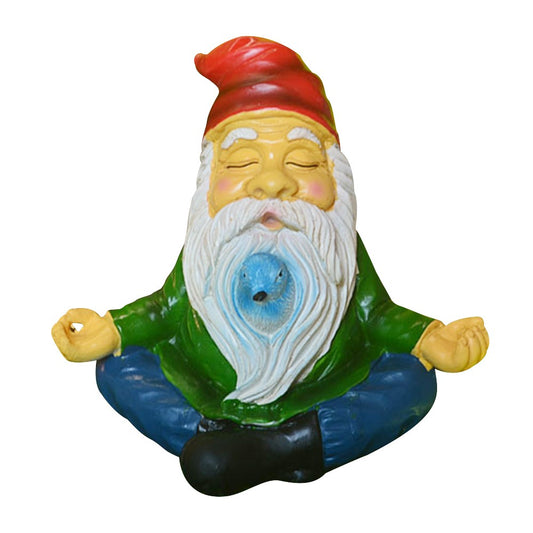 1 X Garden Zen Gnome Statue Sculpture Outdoor Resin Gnome Ornaments Home Decor