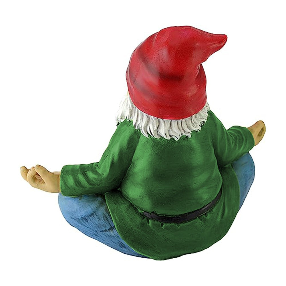 1 X Garden Zen Gnome Statue Sculpture Outdoor Resin Gnome Ornaments Home Decor