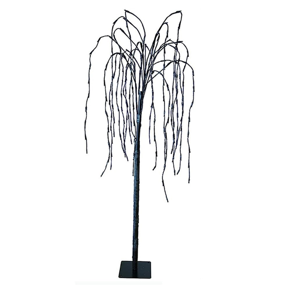 LED Solar Weeping Willow Tree Lights Outdoor Garden Pathway Landscape Lamp Purple Lights