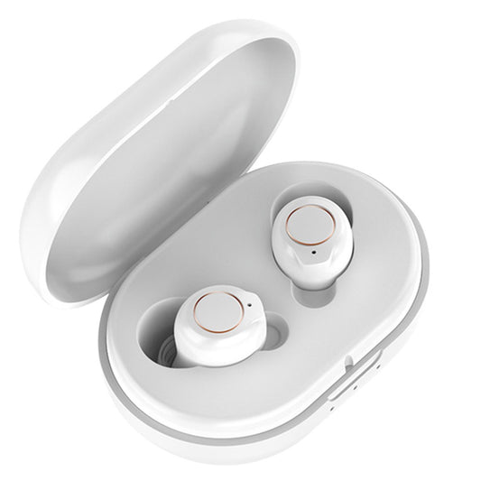 White Hearing Aids for Seniors In-Ear Sound Amplifier Earbuds with Charging Box