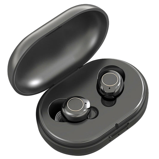 Black Hearing Aids for Seniors In-Ear Sound Amplifier Earbuds with Charging Box