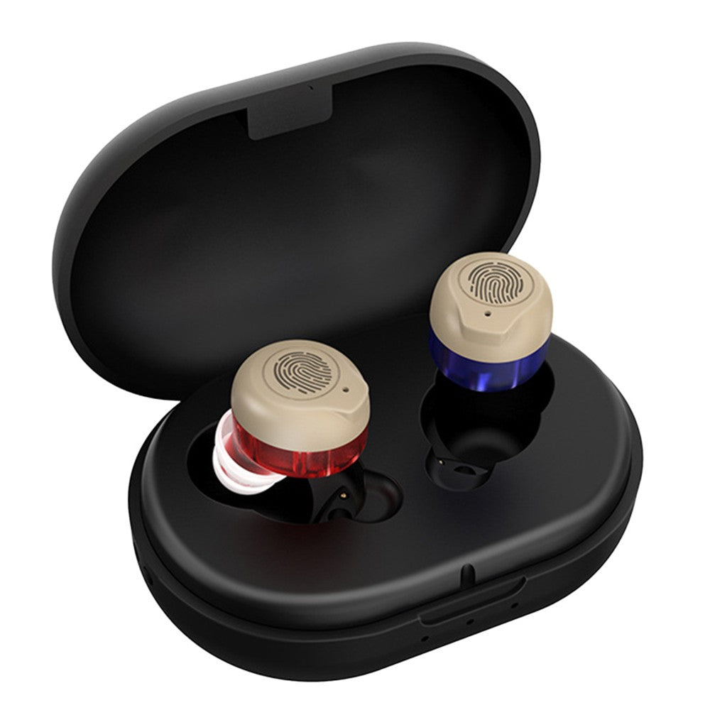 Hearing Aids for Seniors In-Ear Sound Amplifier Earbuds with Black Charging Box