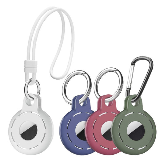 4Pcs Silicone Protective Case Shockproof Holder with Key Ring for Apple Airtag Set 2
