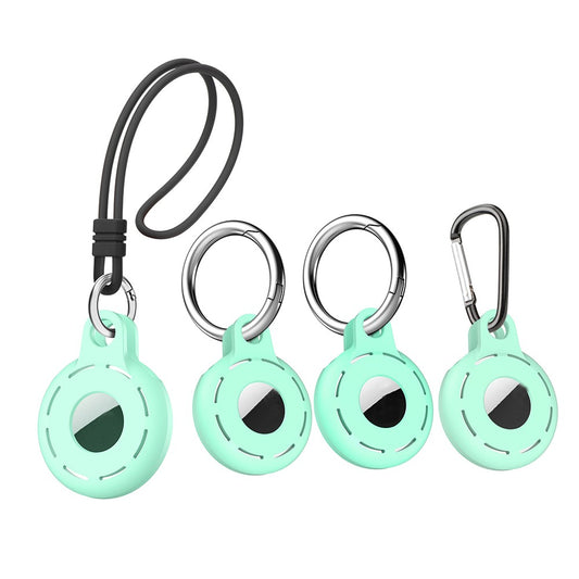 4Pcs Silicone Protective Case Shockproof Holder with Key Ring for Apple Airtag Set 4