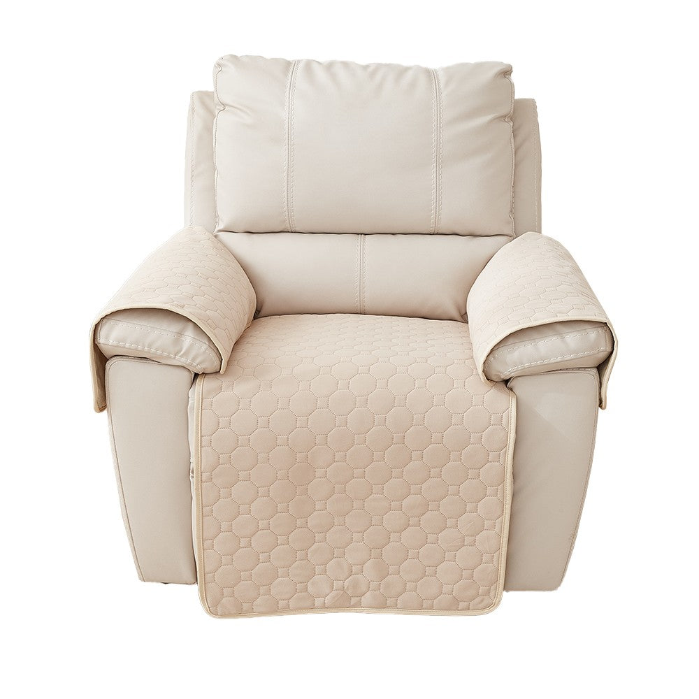 1Pc Water-resistant Recliner Backrest Mat Anti-Slip Sofa Seat Cushion Mat Beige