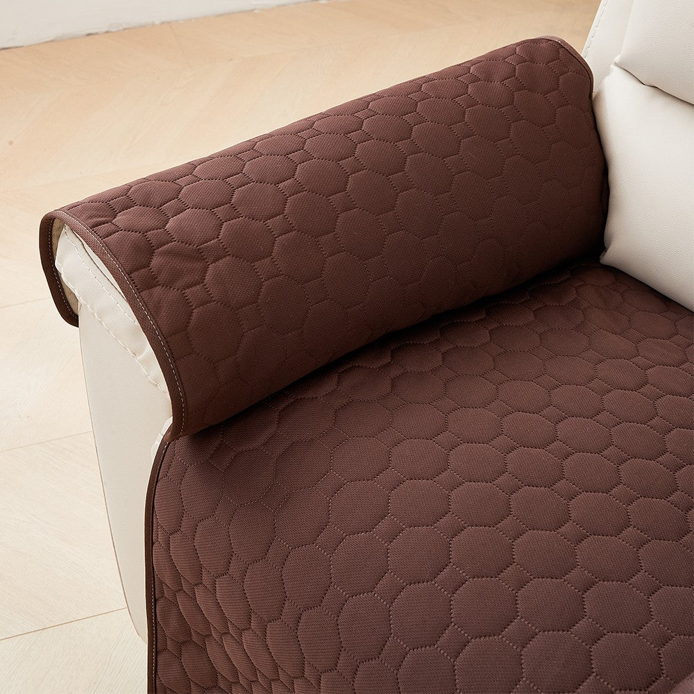 4-Piece Water-resistant Recliner Chair Cover Anti-Slip Sofa Couch Slipcovers Coffee