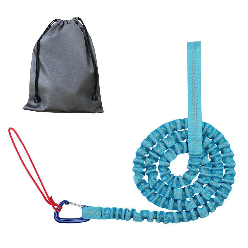 Blue Parent-Child Bike Tow Rope Cycling MTB Elastic Belt for Long Ride Going Uphill