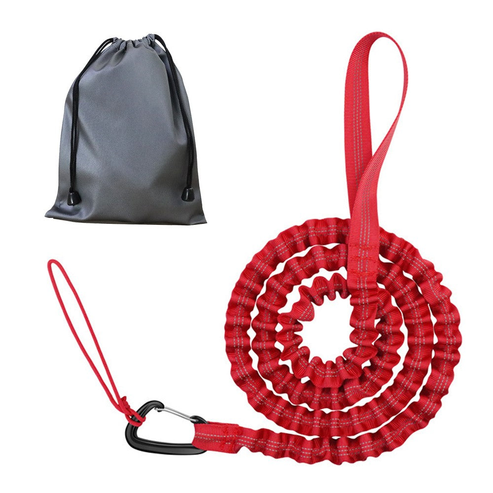 2Pcs Red Black Parent-Child Bike Tow Rope Cycling MTB Elastic Belt for Long Ride Going Uphill