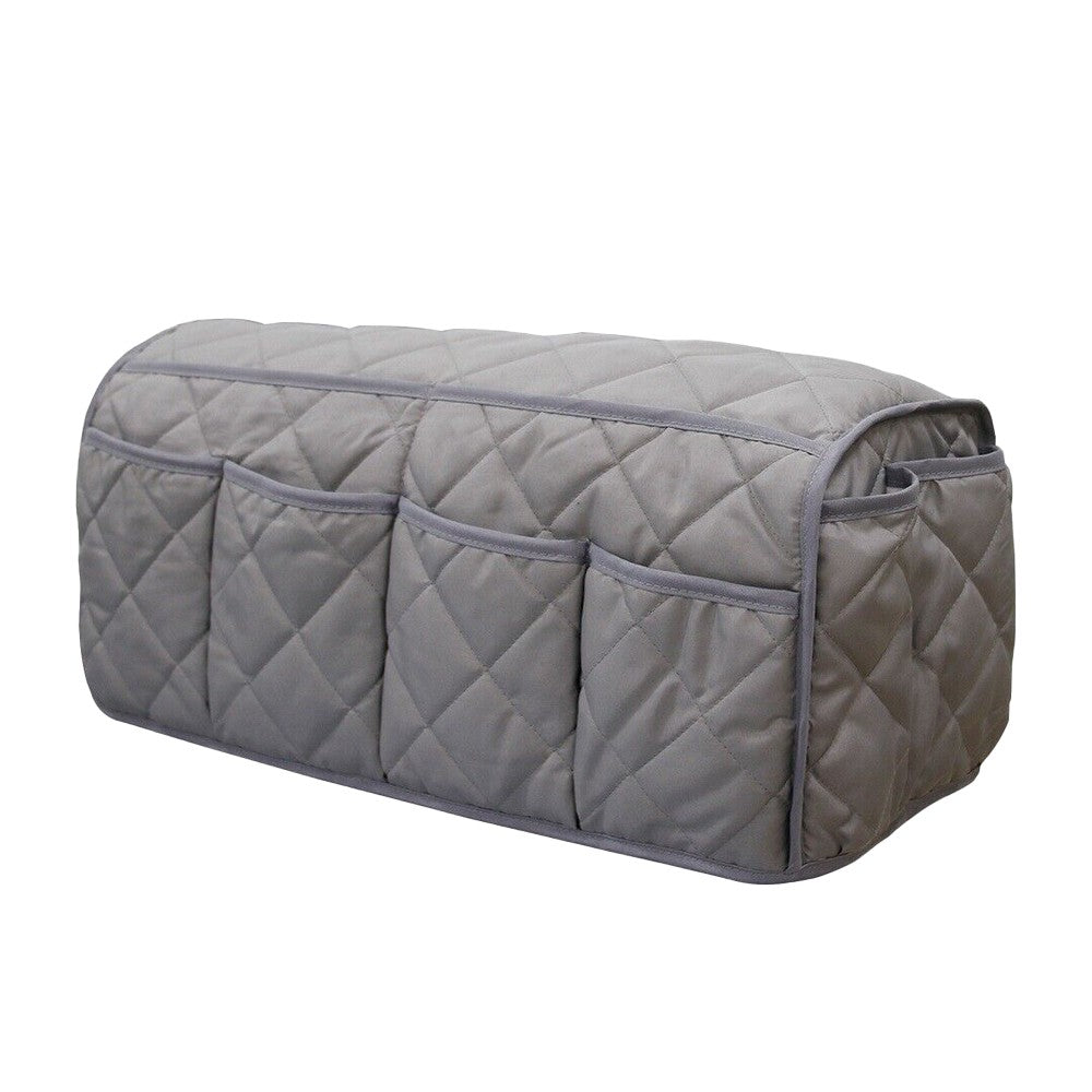 2Pcs Sofa Armrest Organizer Storage Bag for Recliner Couch Armchair Grey