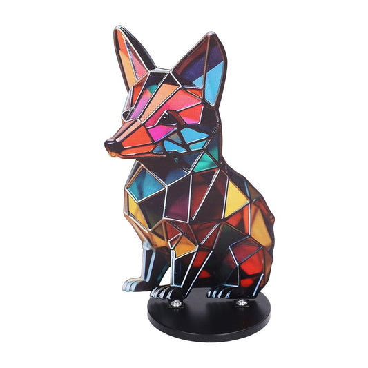 Wild Animal Ornament Metal Animal Sculpture Home Desktop Decoration Fox