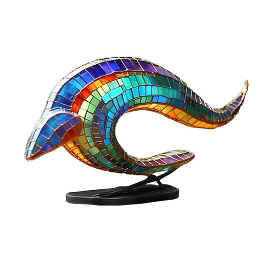 Wild Animal Ornament Metal Animal Sculpture Home Desktop Decoration Whale