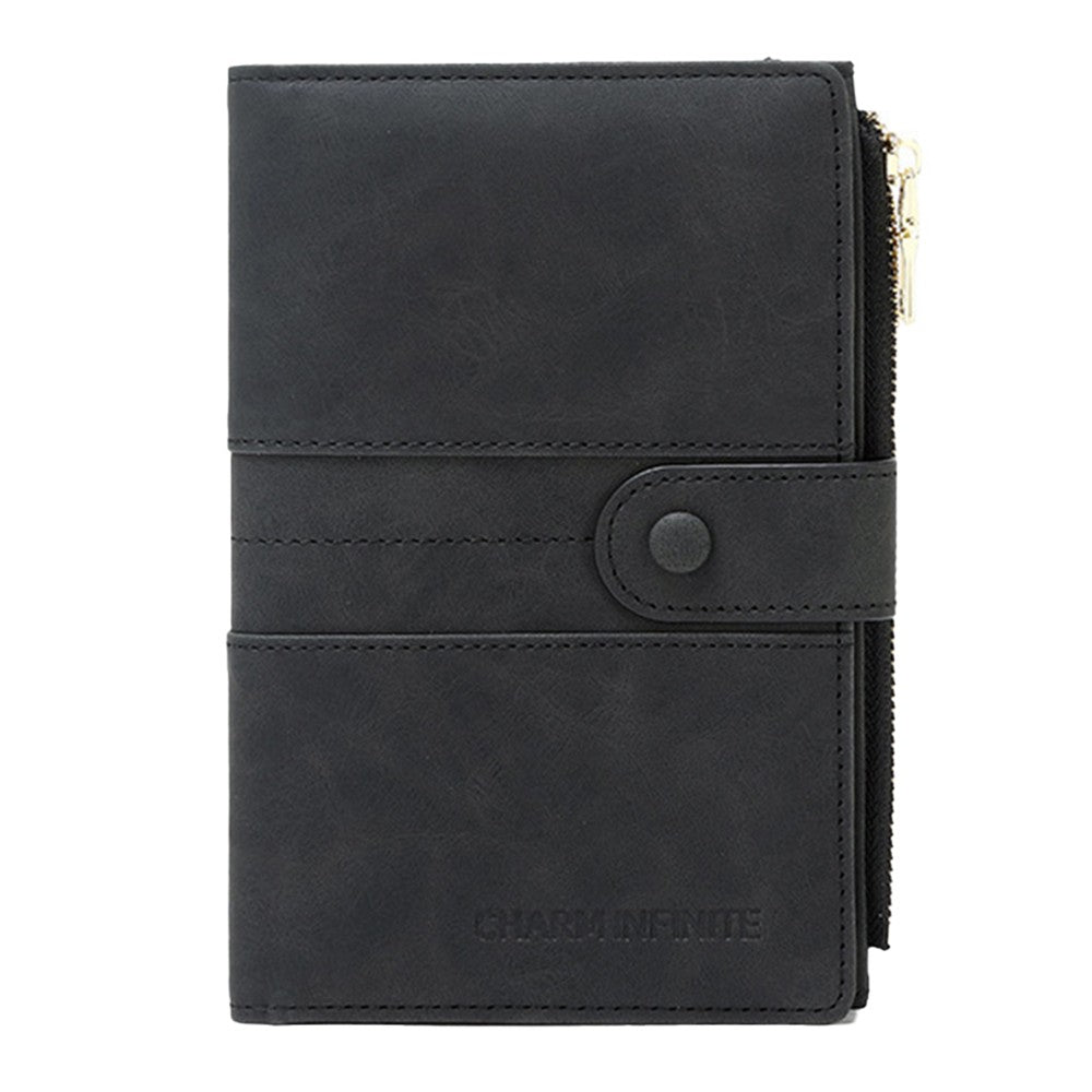 RFID Blocking Card Holder PU Leather Travel Passport Holder Wallet Black