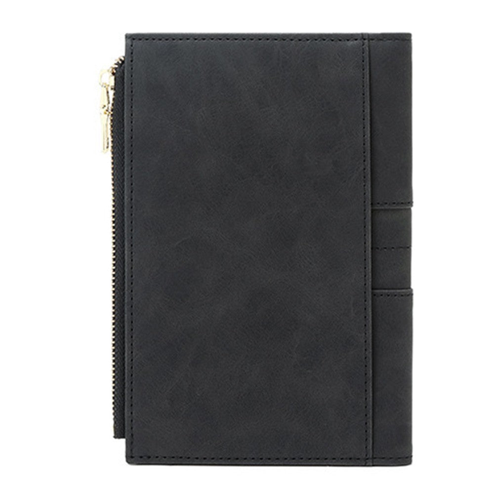 RFID Blocking Card Holder PU Leather Travel Passport Holder Wallet Black