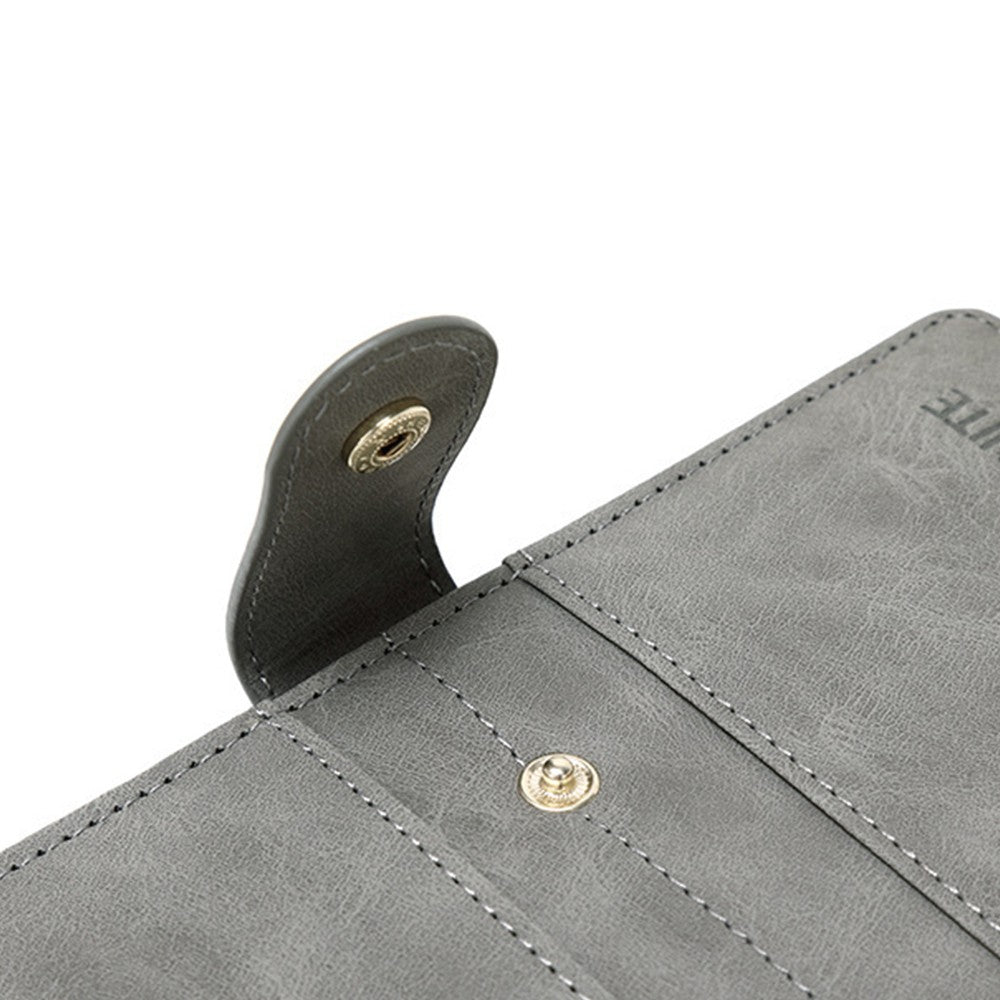 RFID Blocking Card Holder PU Leather Travel Passport Holder Wallet Grey