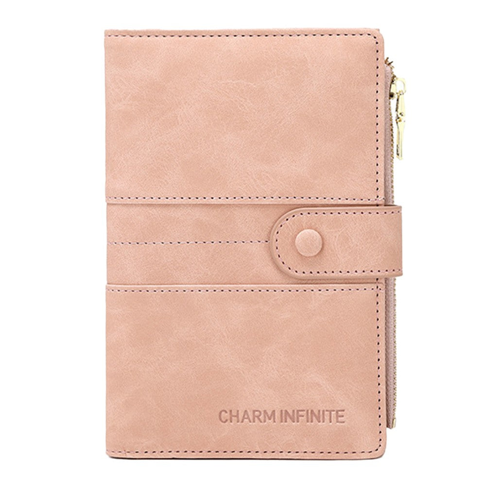 RFID Blocking Card Holder PU Leather Travel Passport Holder Wallet Pink