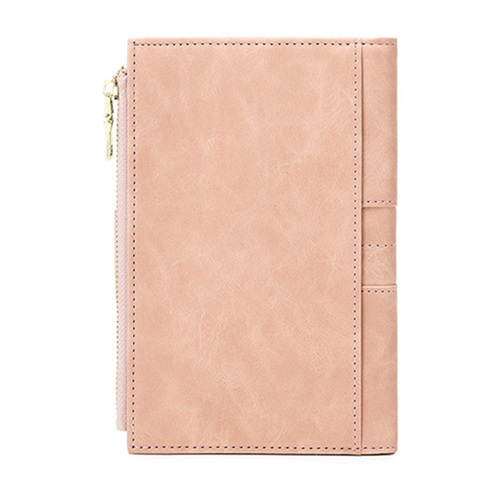RFID Blocking Card Holder PU Leather Travel Passport Holder Wallet Pink