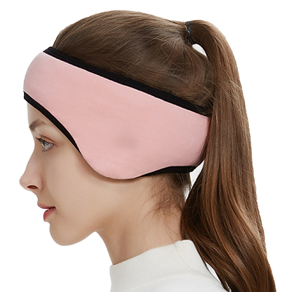 1Pc Blackout Eye Mask Ear Muffs Sleeping Eye Mask With Earplugs Pink