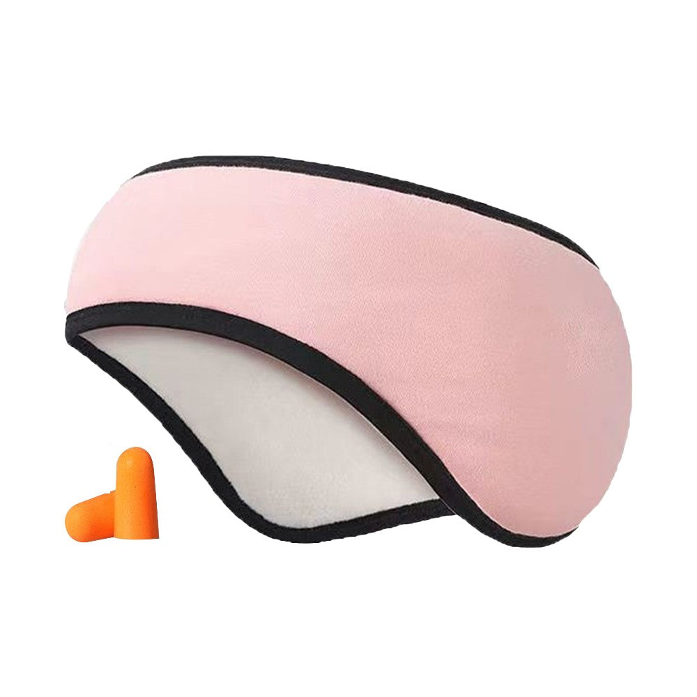 1Pc Blackout Eye Mask Ear Muffs Sleeping Eye Mask With Earplugs Pink