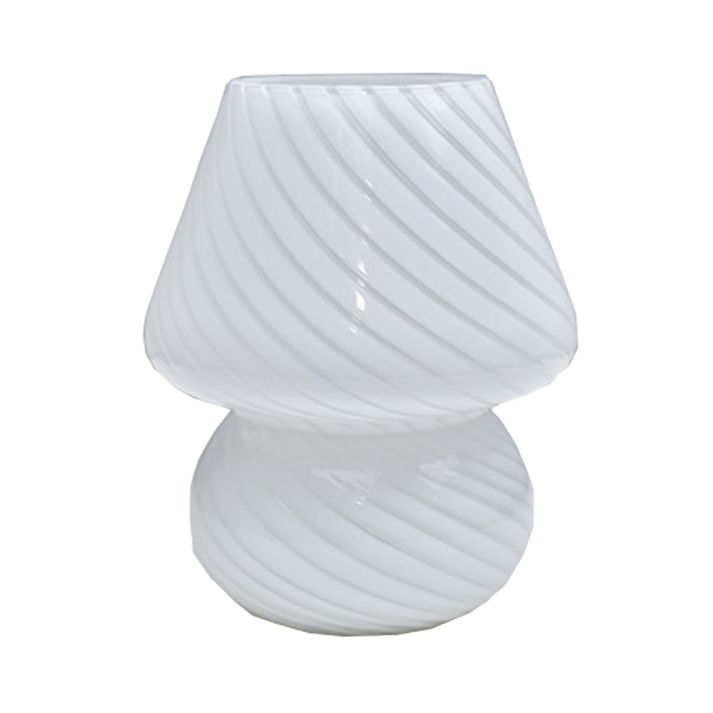 Glass Mushroom Lamp Bedside Desk Lamp Dimmable Night Light Home Decor White