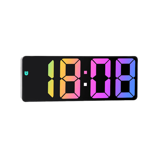 Digital Alarm Clock Auto Adjustable Brightness Time Display Desk Clock Black