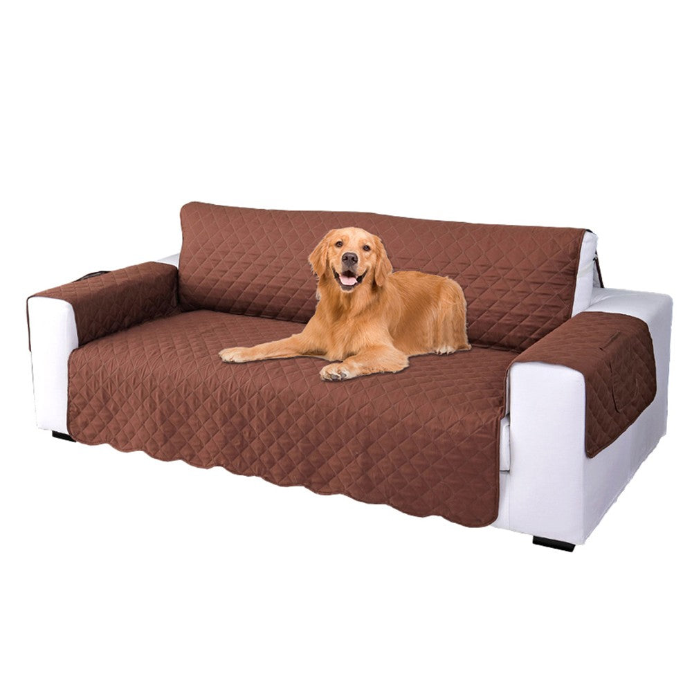 For 2-Seater Quilted Sofa Cover Couch Slipcover Furniture Protector Coffee