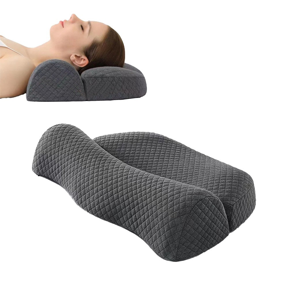 52x35cm Ergonomic Cervical Neck Pillow Soft Memory Foam Pillow for Sleeping Grey