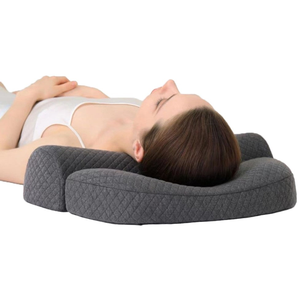 52x35cm Ergonomic Cervical Neck Pillow Soft Memory Foam Pillow for Sleeping Grey