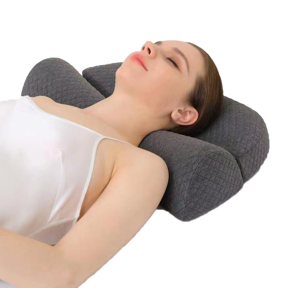 52x35cm Ergonomic Cervical Neck Pillow Soft Memory Foam Pillow for Sleeping Grey