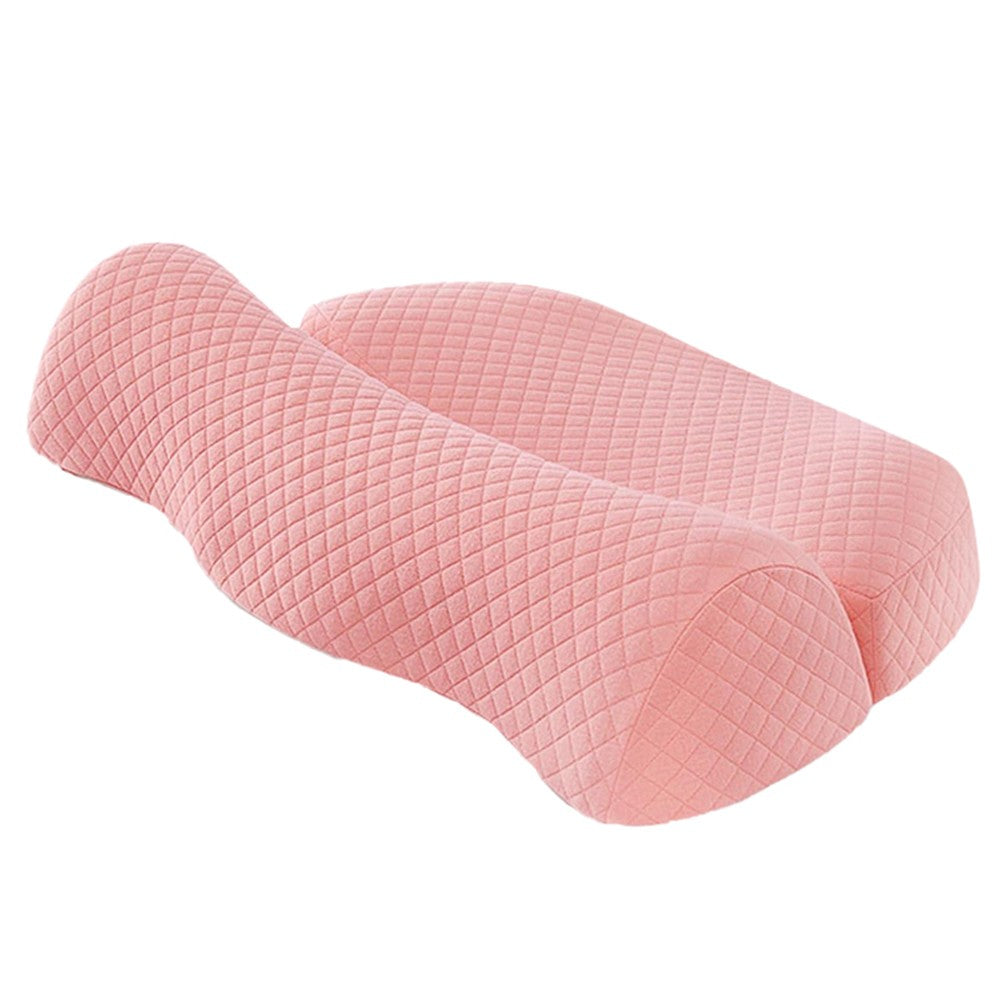 52x35cm Ergonomic Cervical Neck Pillow Soft Memory Foam Pillow for Sleeping Pink