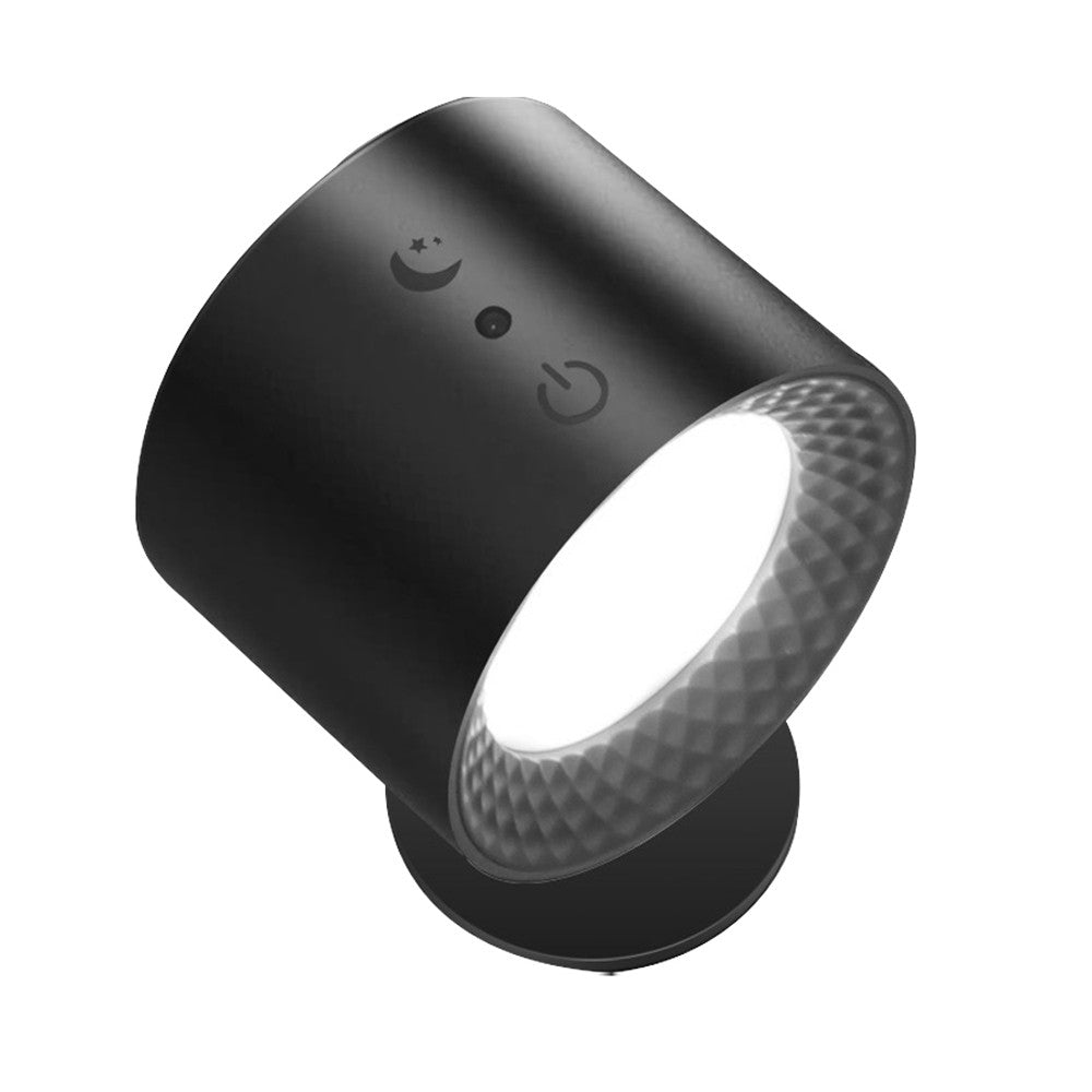 LED Wall Mount Lamp USB Rechargeable Dimmable Wall Light Bedside Reading Lamp Black