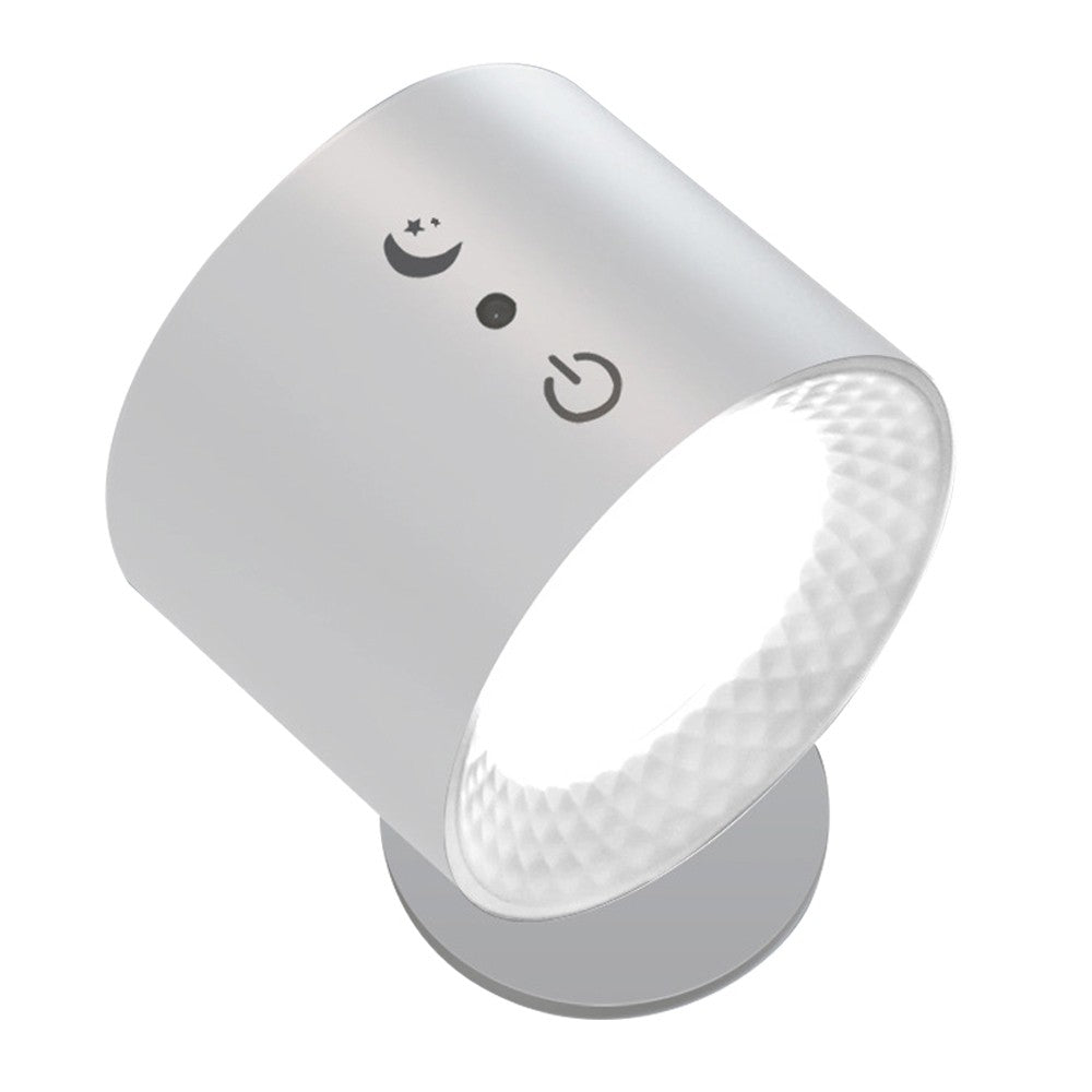 LED Wall Mount Lamp USB Rechargeable Dimmable Wall Light Bedside Reading Lamp White