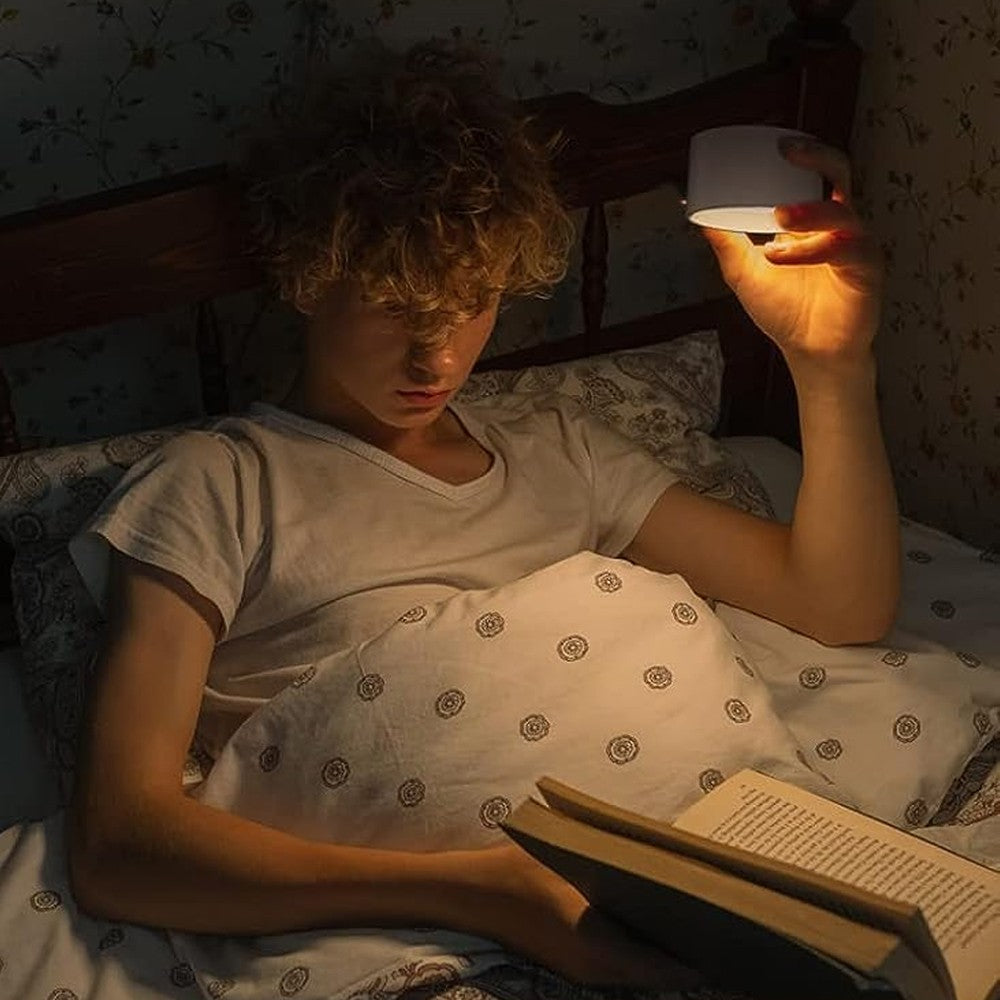 LED Wall Mount Lamp USB Rechargeable Dimmable Wall Light Bedside Reading Lamp White