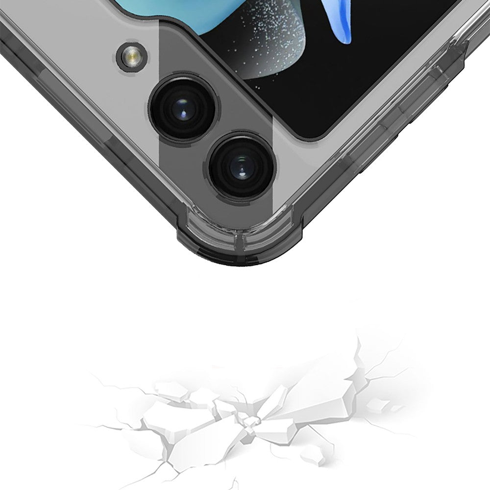 For Samsung Galaxy Z Flip5 Slim Phone Protective Case with Ring Holder Black