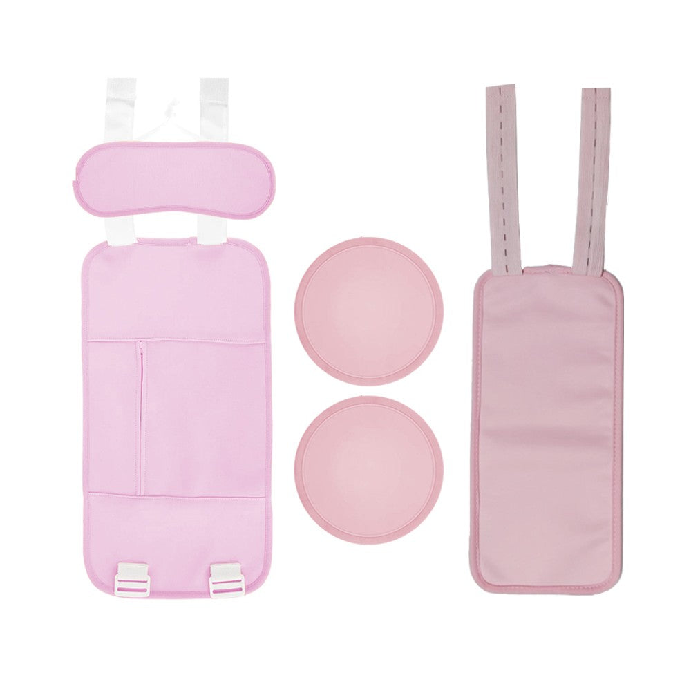 5-Piece Castor Oil Pack for Knee Calf Waist Neck Chest Reusable Compress Castor Oil Wrap Pink