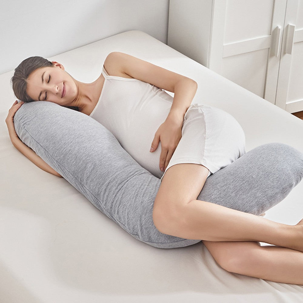 2Pcs L-Shaped Pregnancy Pillow Maternity Body Support Pillow for Side Sleeping