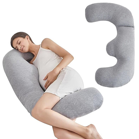 2Pcs L-Shaped Pregnancy Pillow Maternity Body Support Pillow for Side Sleeping