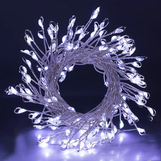 Christmas Star String 100 Lights 8 Modes LED Lights White