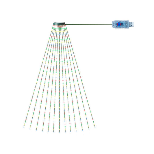 Christmas Tree String Lights Waterfall LED Lights Xmas Decorations Multicolor